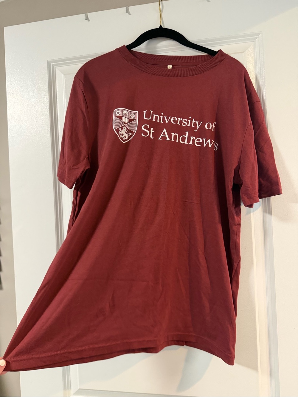 NWOT Maroon Short Sleeve Logo Tee